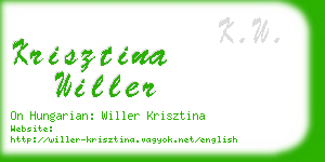 krisztina willer business card